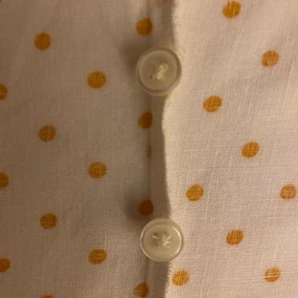 Anthro Maeve Yellow Polka Dot Louise Wrap Tie Sleeve, EUC - Picture 10 of 16